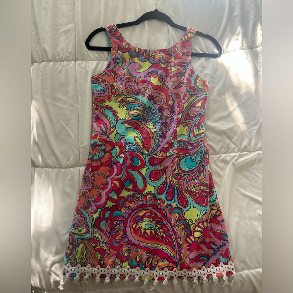 Gorgeous girls’ Lilly Pulitzer summer dress with tassels size 14